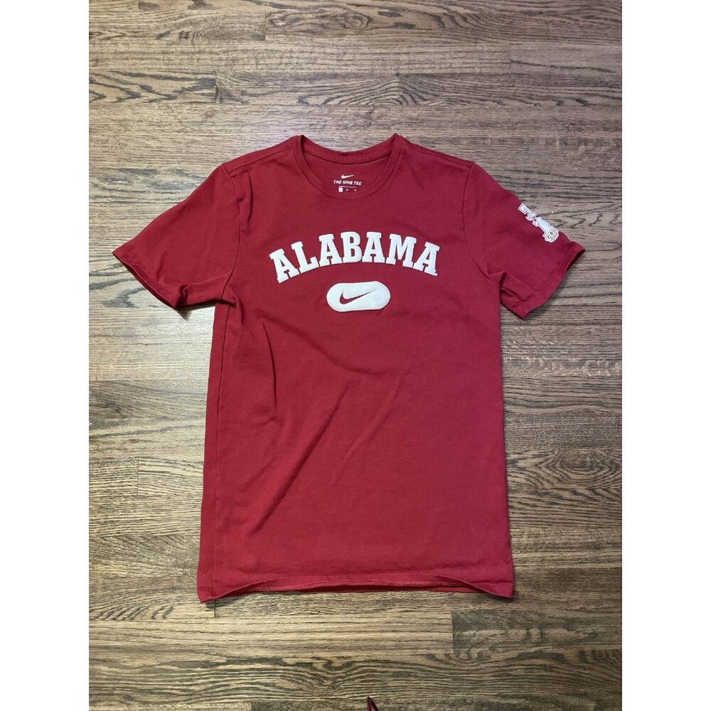 Alabama Men's Nike T-Shirt Crimson Tide NCAA Sleeve Logo SIZE M *HEAVY READ DESC
